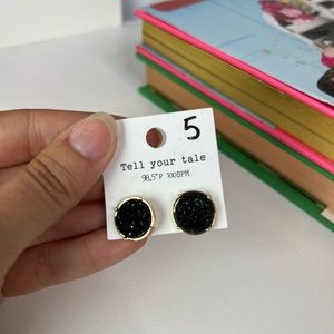 Black Stone Earrings